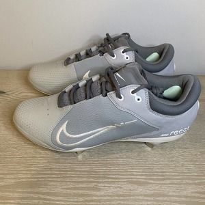 New Nike Hyperdiamond 4 Elite React Softball Cleats CZ5917-012 Womens Sz 12 Gray